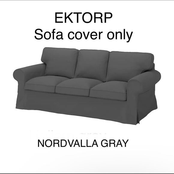 IKEA Accents Ektorp Nordvalla Gray 329758 Cover For Ikea 3seat Sofa New Poshmark